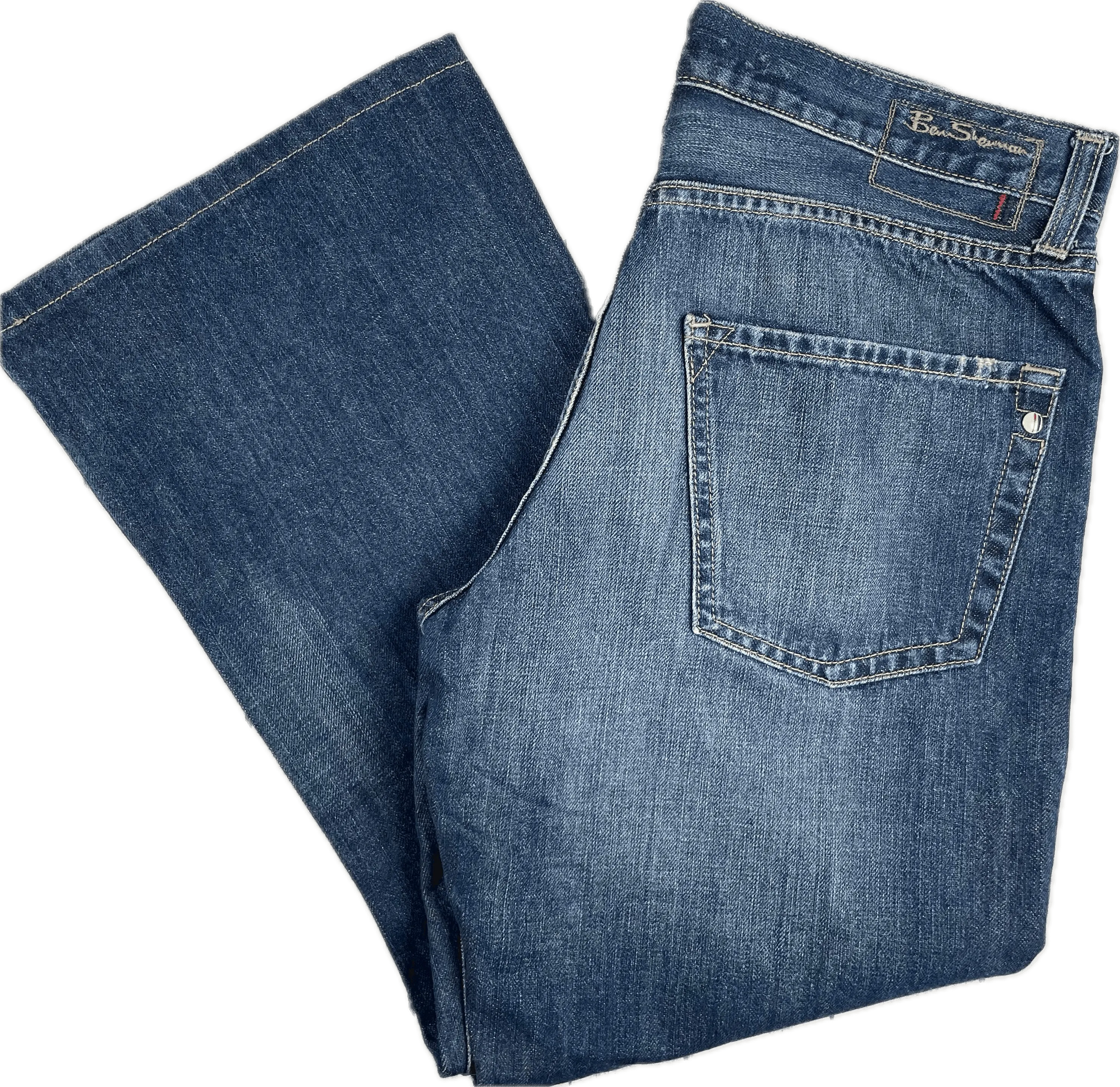 Ben Sherman Mens Bootcut Jeans- Size 32 Short
