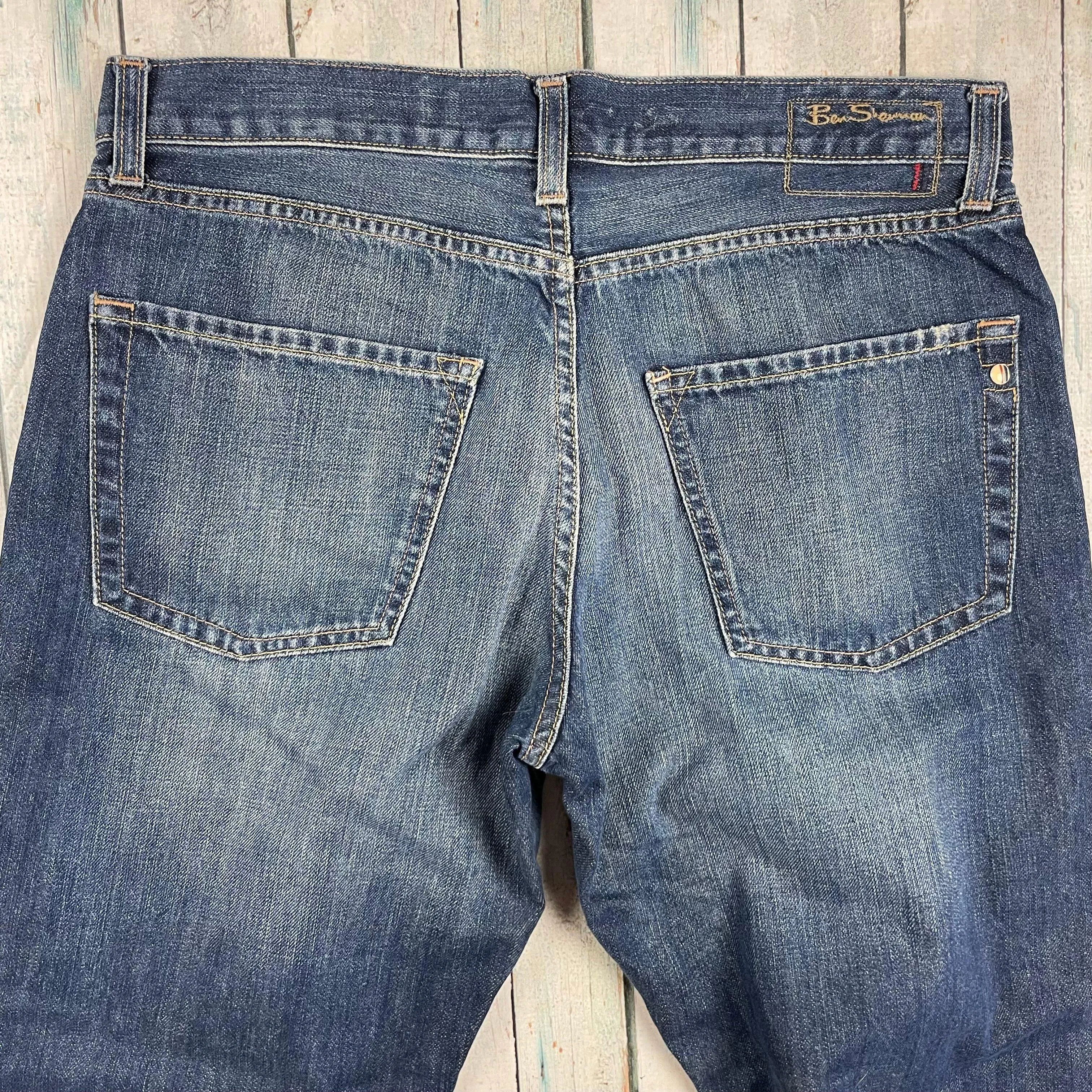 Ben Sherman Mens Bootcut Jeans- Size 32 Short