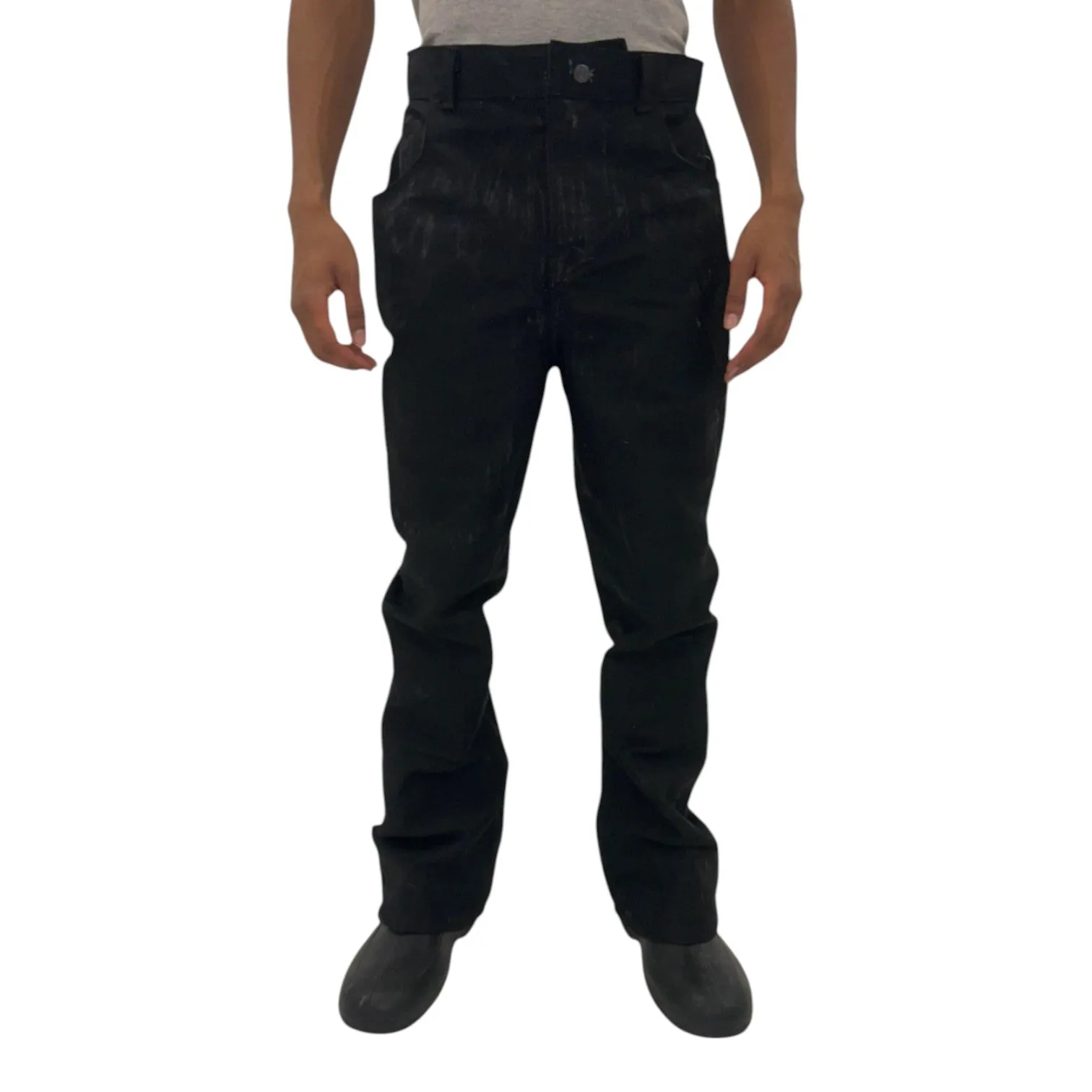 BLACK WAXED DENIM
