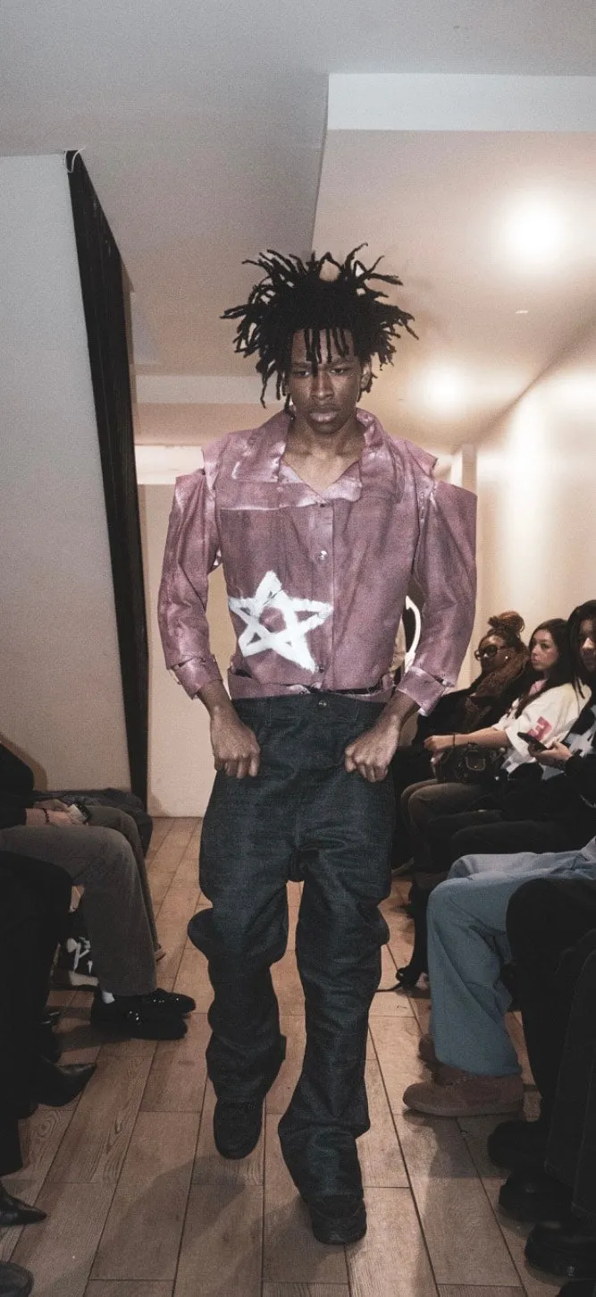 BLACK WAXED DENIM