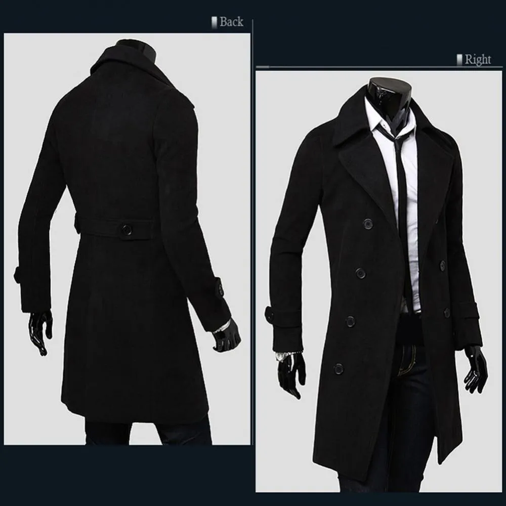 Dropshipping Fashion Men Solid Color Long Sleeve Lapel Button Slim