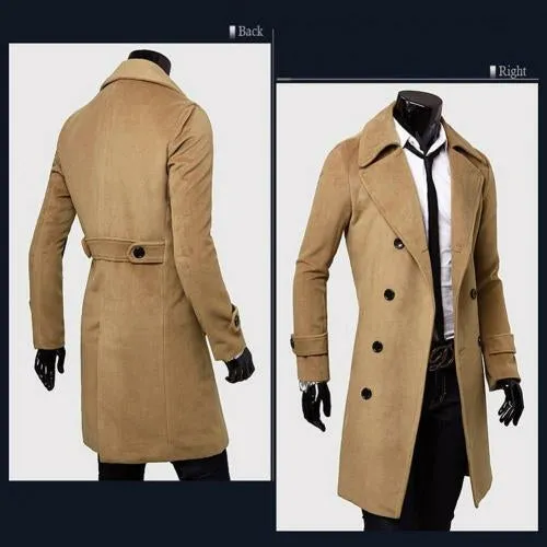 Dropshipping Fashion Men Solid Color Long Sleeve Lapel Button Slim