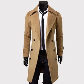 Dropshipping Fashion Men Solid Color Long Sleeve Lapel Button Slim