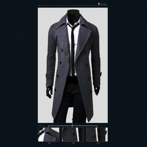 Dropshipping Fashion Men Solid Color Long Sleeve Lapel Button Slim