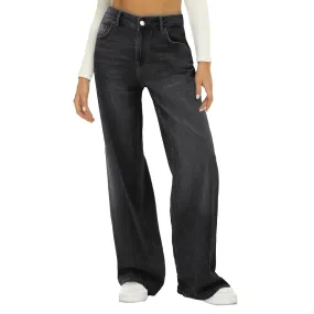 Fashion Casual Straight Leg Wide Leg Jeans