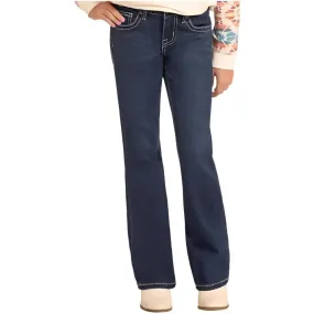 Girl's Rock and Roll Denim Pearl Stitch Bootcut Jeans BG4MD04918