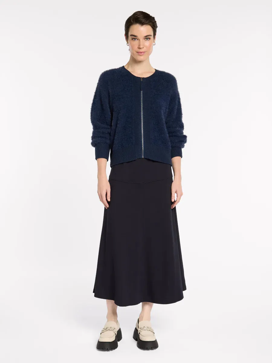 Marco Polo-Fit and Flare Ponte Skirt Navy