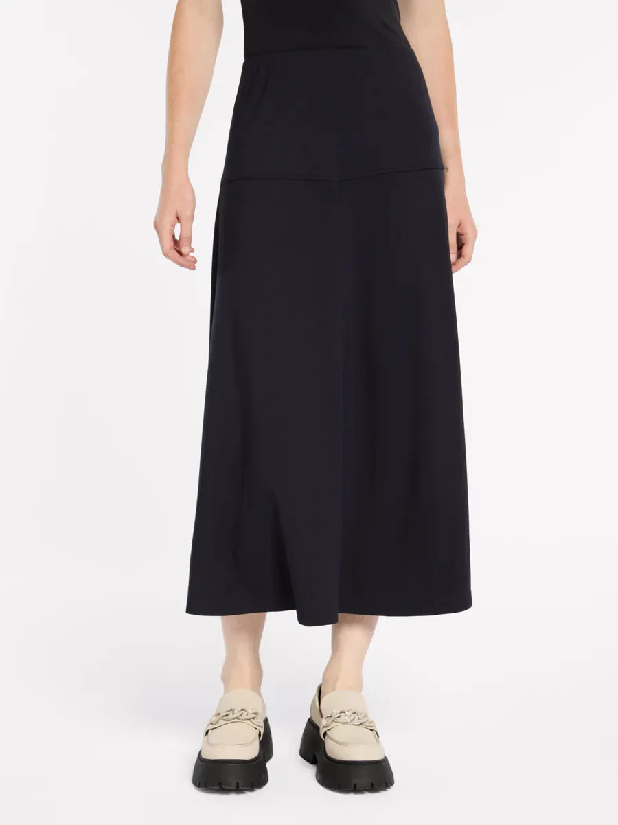 Marco Polo-Fit and Flare Ponte Skirt Navy