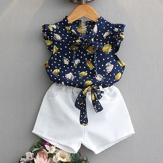 Melario Girls Clothing Sets 2020 New Summer Flower Printing Vest Pants Fashion Kids Clothes Casual Clothing Sets for Children