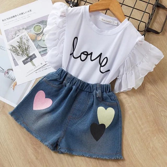 Melario Girls Clothing Sets 2020 New Summer Flower Printing Vest Pants Fashion Kids Clothes Casual Clothing Sets for Children