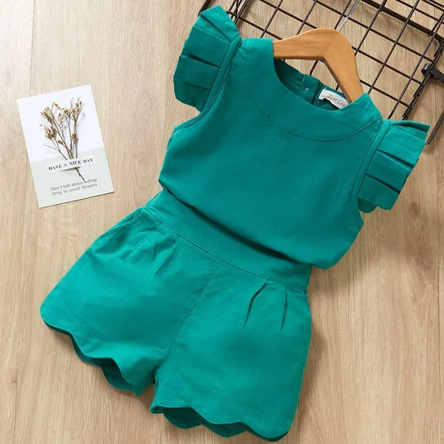 Melario Girls Clothing Sets 2020 New Summer Flower Printing Vest Pants Fashion Kids Clothes Casual Clothing Sets for Children