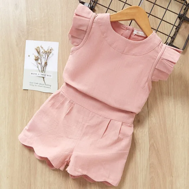 Melario Girls Clothing Sets 2020 New Summer Flower Printing Vest Pants Fashion Kids Clothes Casual Clothing Sets for Children
