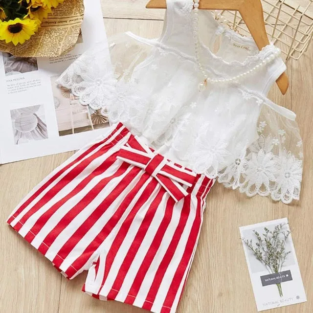 Melario Girls Clothing Sets 2020 New Summer Flower Printing Vest Pants Fashion Kids Clothes Casual Clothing Sets for Children