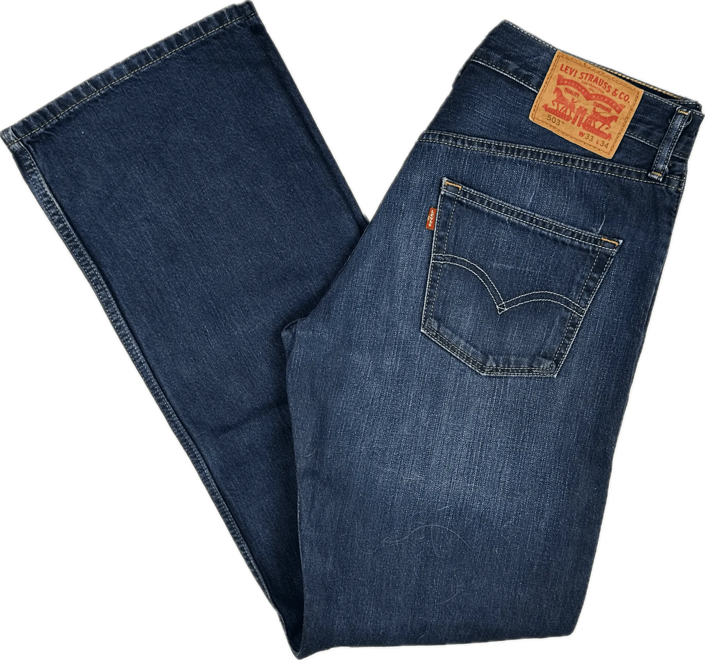 Mens Levis Bootcut 503 Denim Jeans - Size 33/34