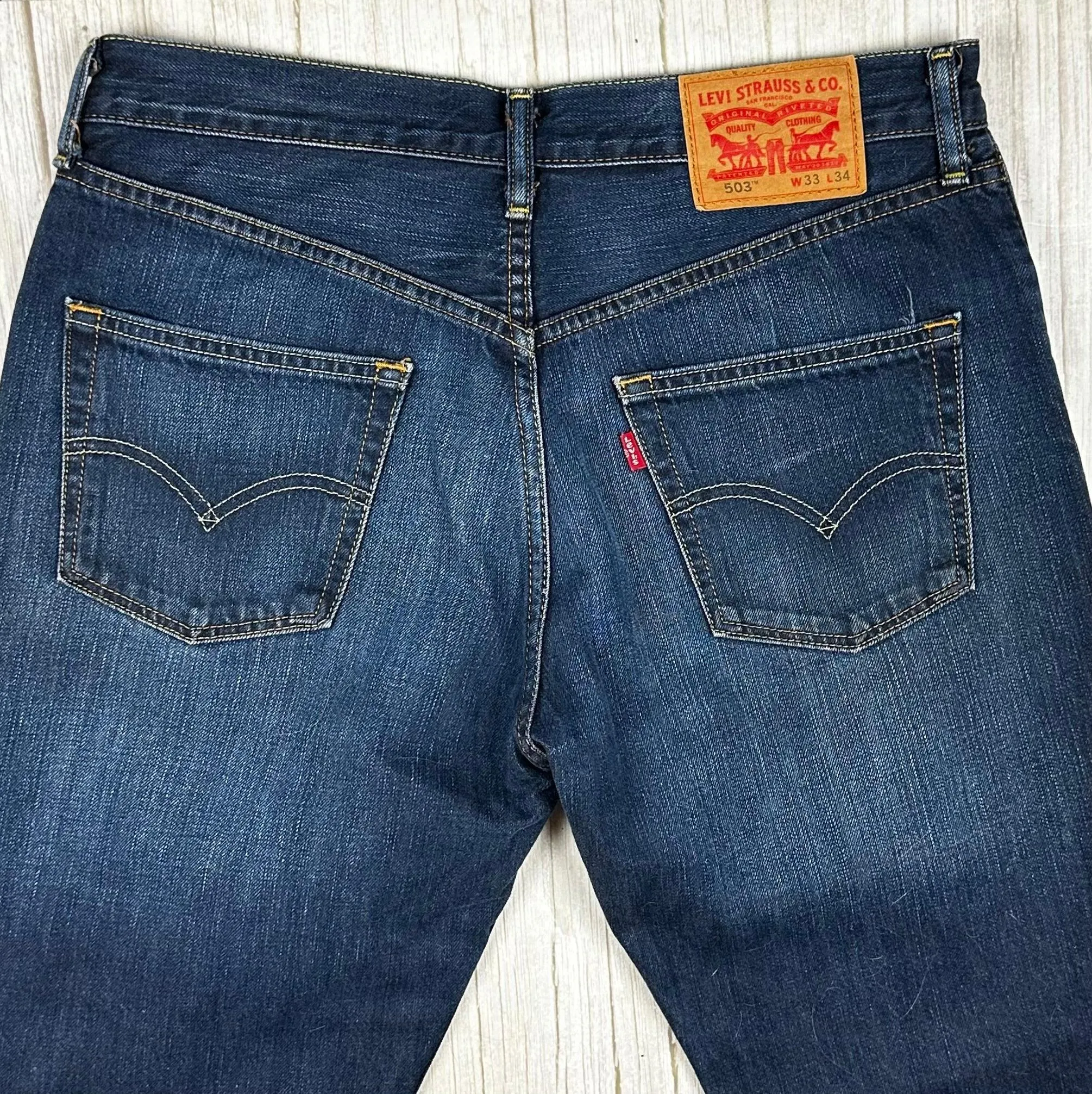 Mens Levis Bootcut 503 Denim Jeans - Size 33/34