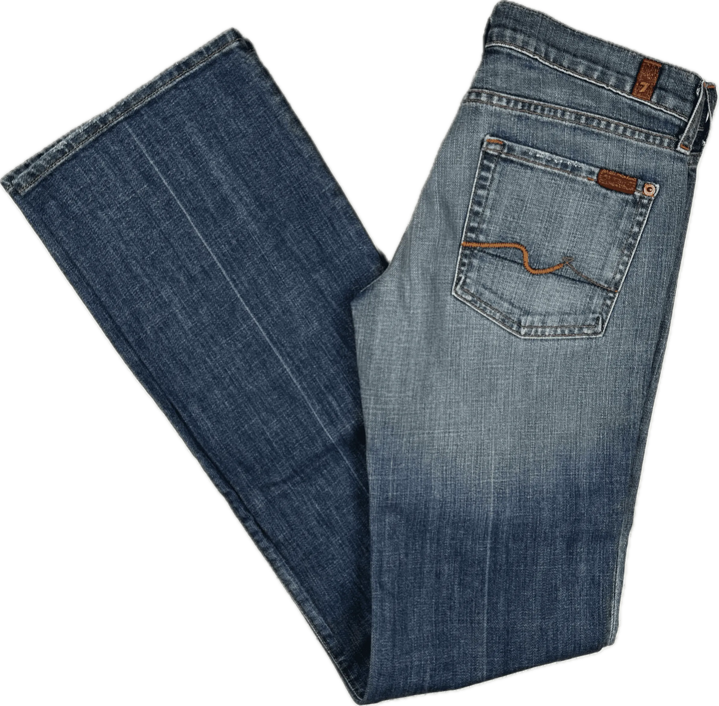 NEW- 7 for all Mankind Low Rise 'Bootcut' Ladies Jeans Size- 27